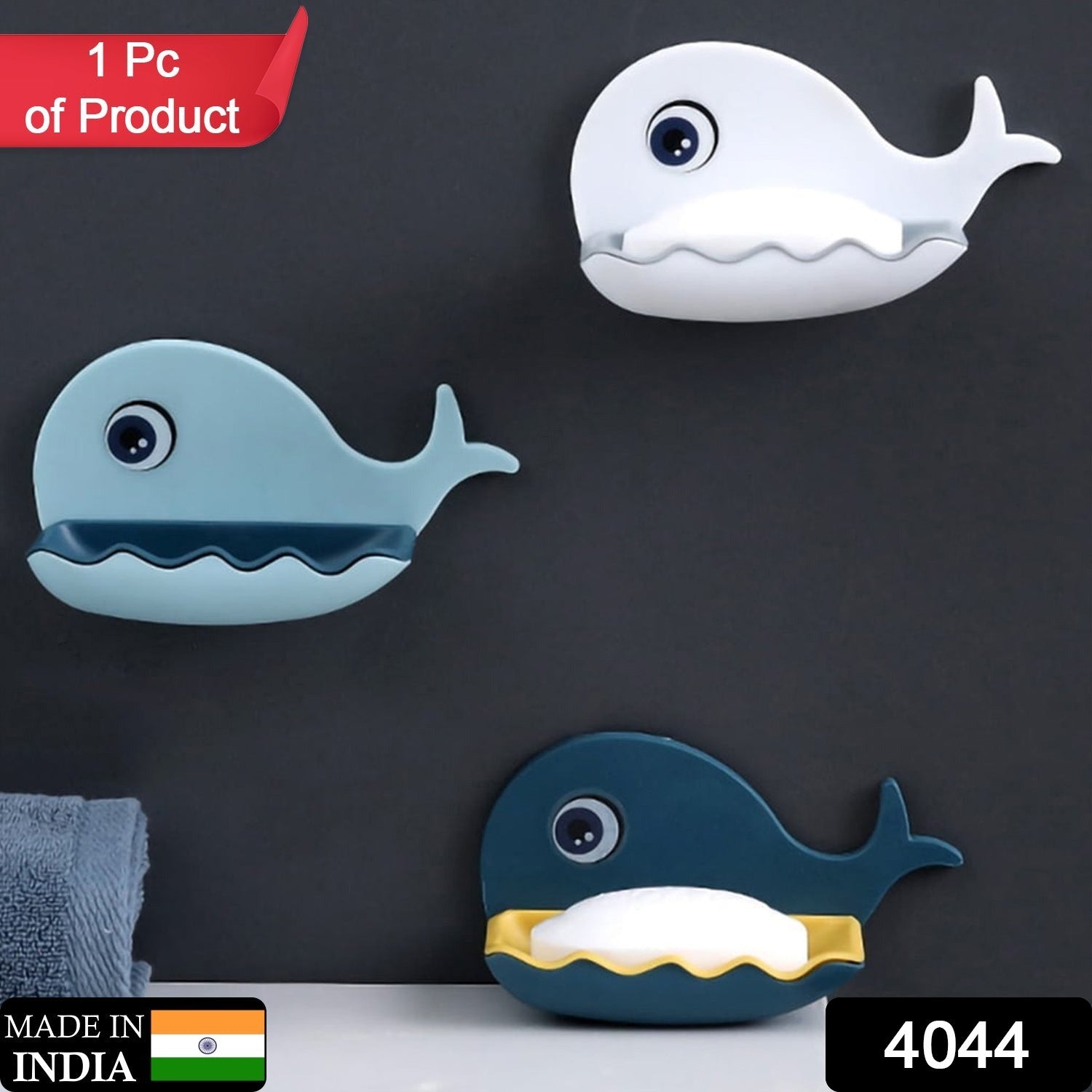 Waterproof wall-mounted soap bar holder, fish design Waterproof wall-mounted soap bar holder, fish design